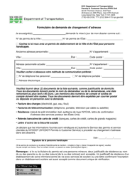 Document preview: Change of Address Request Form - New York City (French)