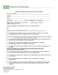Document preview: Express Lane Permit Application - New York City (French)