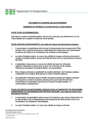 Express Lane Permit Application - New York City (French), Page 3