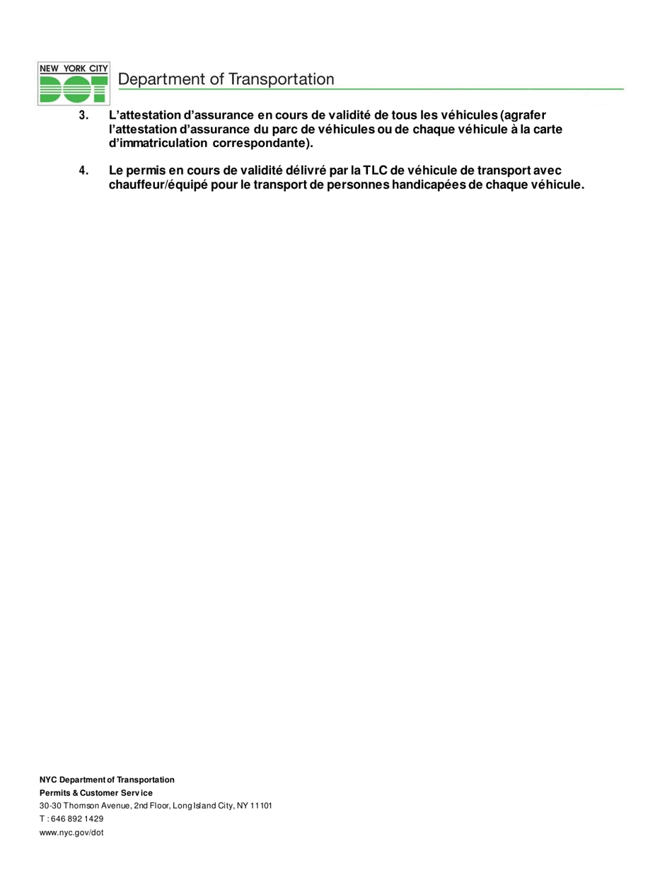 Express Lane Permit Application - New York City (French), Page 4