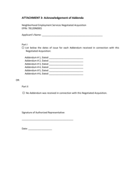 Document preview: Attachment 3 Attachment 3- Acknowledgement of Addenda