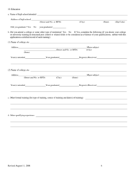 Application for License Examination - North Carolina, Page 6