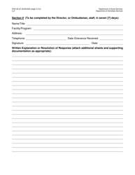 Form DHS-38 Constituent Grievance Form - New York City, Page 2
