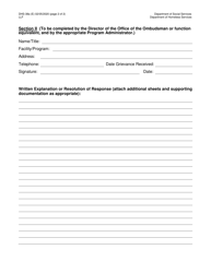 Form DHS-38A Constituent Grievance Review Form - New York City, Page 2