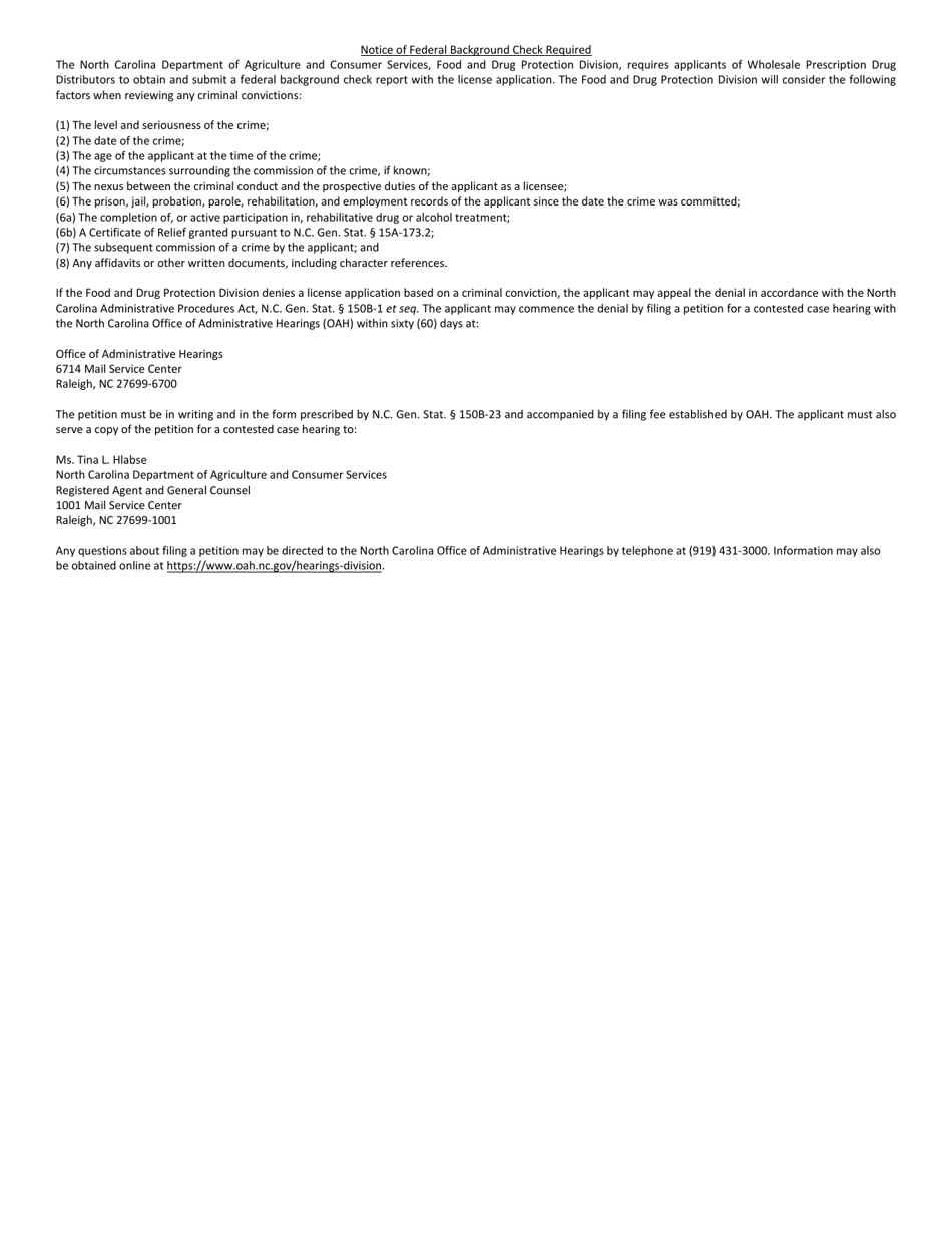 Drug Application - North Carolina, Page 11