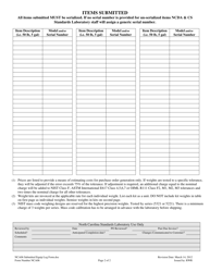 Form NCA06 Submitted Equipment Information Form - North Carolina, Page 2