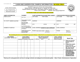 Form AD-15 Lawn and Garden Sample - North Carolina