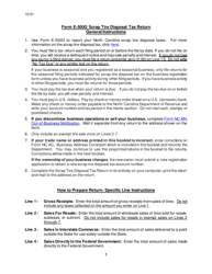 Instructions for Form E-500G Scrap Tire Disposal Tax Return - North Carolina