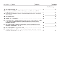 Form IC-309 Schedule A-11 Wisconsin Apportionment Percentage for Interstate Air Freight Forwarders Affiliated With a Direct Air Carrier - Wisconsin, Page 2