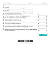 Form IC-031 Schedule R Wisconsin Research Credits - Wisconsin, Page 2