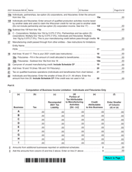 Form IC-016 Schedule MA-M Wisconsin Manufacturing Credit - Wisconsin, Page 2
