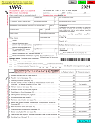 Form 1NPR (I-050I) Nonresident &amp; Part-Year Resident Wisconsin Income Tax - Wisconsin