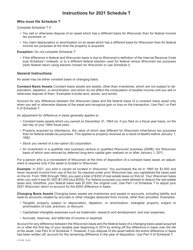 Instructions for Form I-019 Schedule T Transitional Adjustments - Wisconsin