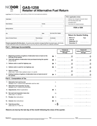 Form GAS-1258 Retailer of Alternative Fuel Return - North Carolina, Page 2