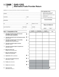 Form GAS-1252 Alternative Fuels Provider Return (For October 2018 and After) - North Carolina, Page 2