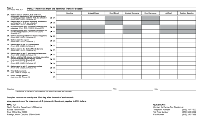 Form GAS-1202 Motor Fuel Supplier Return (For October 2018 and After) - North Carolina, Page 3