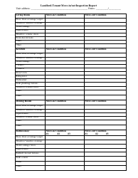 Landlord-Tenant Move-In/Out Inspection Report Form