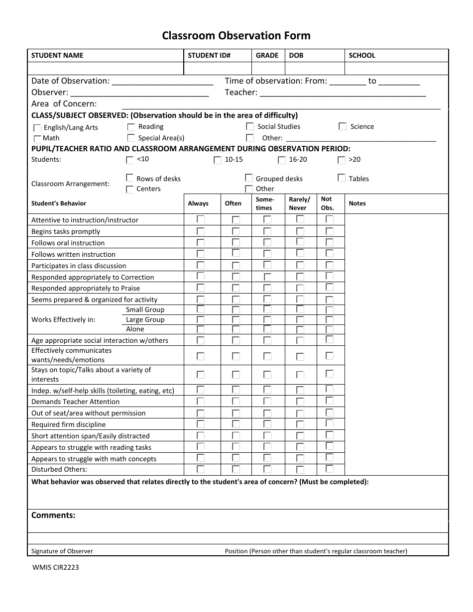 Form classes are