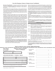 Document preview: Form VA-5 Employer Return of Virginia Income Tax Withheld for Monthly and Seasonal Filers - Virginia