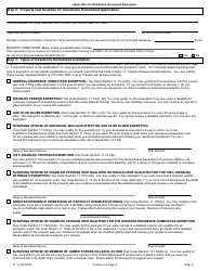 Form 11.13 Application for Residence Homestead Exemption - Harris County Appraisal District, Texas, Page 2