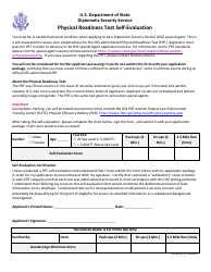 Document preview: Physical Readiness Test Self-evaluation Form