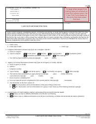 Document preview: Form JV-290 Caregiver Information Form - California