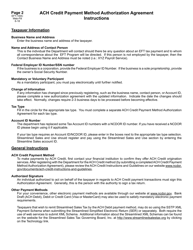 Form EFT-100C &quot;ACH Credit Payment Method Authorization Agreement&quot; - North Carolina, Page 2