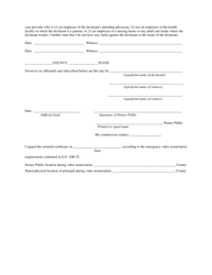Advance Directive for a Natural Death (&quot;living Will&quot;) - North Carolina, Page 4