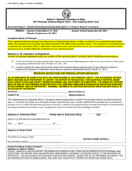 Document preview: Form PR-EZ Principal Expense Report Form - Zero Expense Short Form - North Carolina