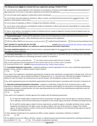 Solicitation License Application - Charitable or Sponsor Organization - North Carolina, Page 2