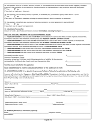 Solicitation License Application - Charitable or Sponsor Organization - North Carolina, Page 3