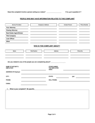 Deed Fraud/Notarization Complaint Form - North Carolina, Page 2