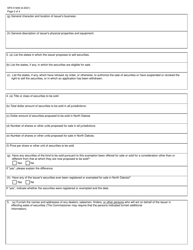 Form E (S) (SFN51949) Issuer Exemption Application - North Dakota, Page 2
