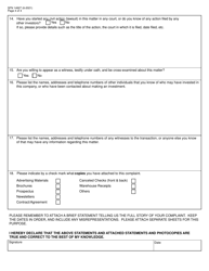 Form SFN14927 &quot;Complaint Form&quot; - North Dakota, Page 4
