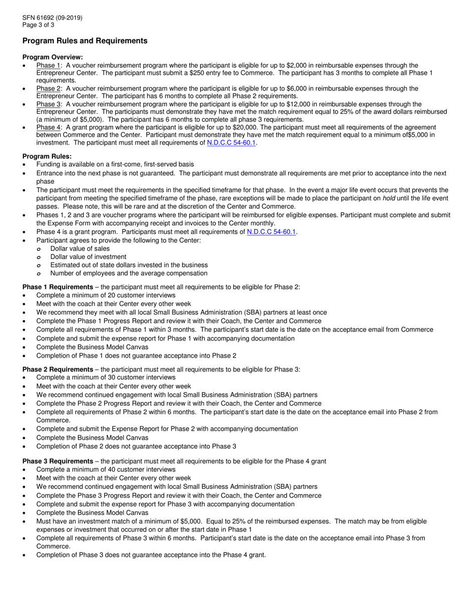 Form SFN61692 Innovate North Dakota Voucher Program Progress Report - North Dakota, Page 3