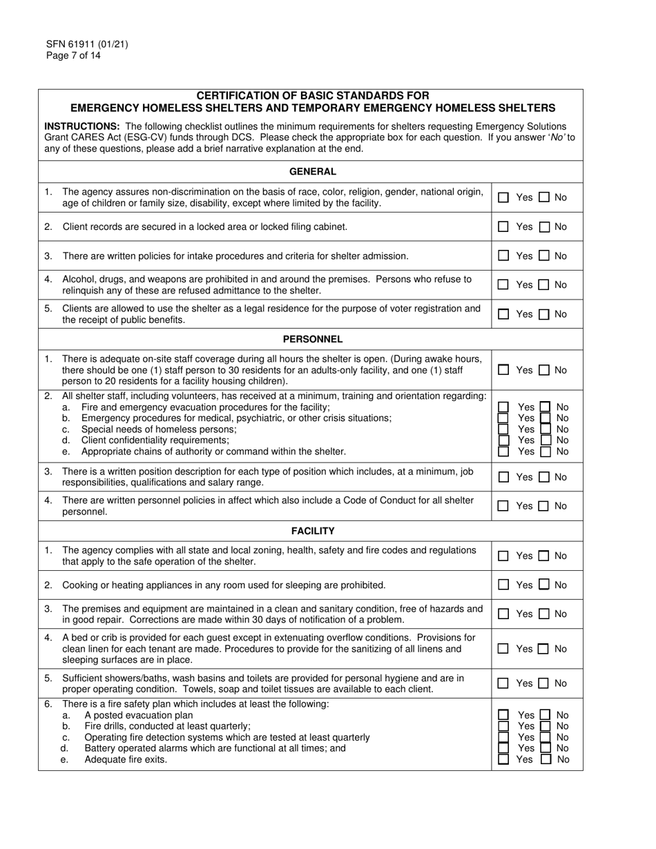 Form SFN61911 - Fill Out, Sign Online And Download Fillable PDF, North ...