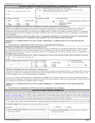 VA Form 21-526EZ Application for Disability Compensation and Related Compensation Benefits, Page 11