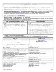 VA Form 21-526EZ Application for Disability Compensation and Related Compensation Benefits, Page 3