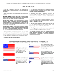VA Form 27-2008 Application for United States Flag for Burial Purposes, Page 3