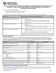 Document preview: VA Form 21-686C Application Request to Add and/or Remove Dependents