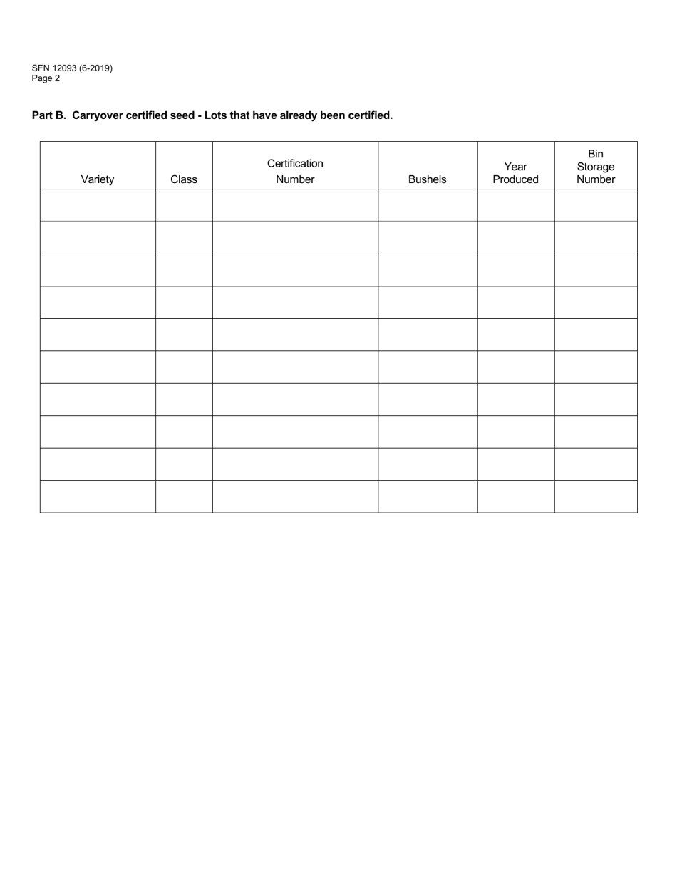 Form SFN12093 Download Fillable PDF or Fill Online Declaration of ...