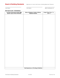 Form 152 Application for Interim Certification of Residential Building Department Personnel - Ohio, Page 4