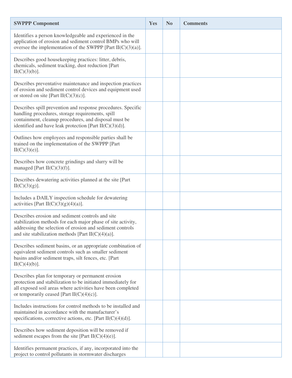 Stormwater Pollution Prevention Plan Evaluation - North Dakota, Page 2