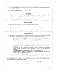 Form DIC3521 Training Agency Application - Ohio, Page 3