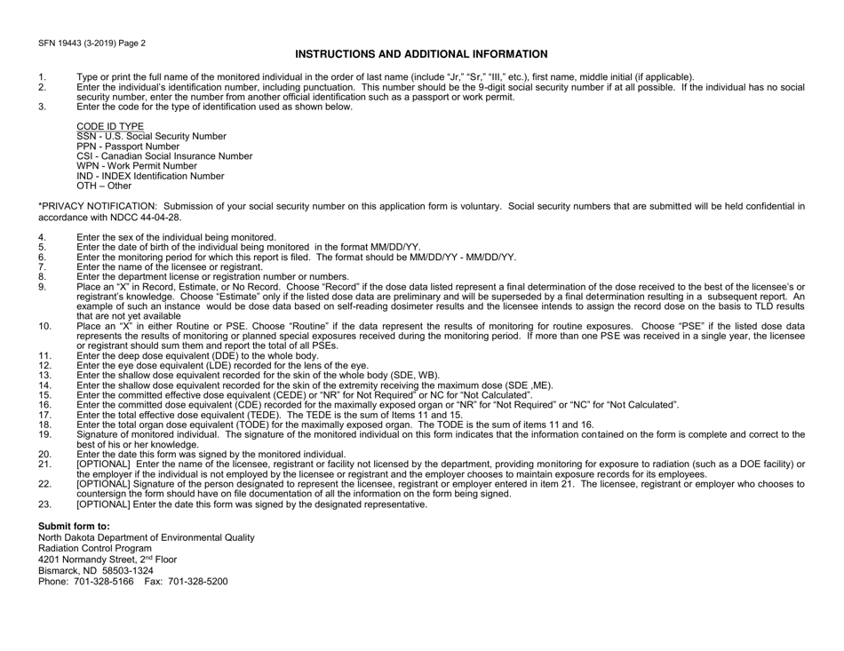 Form Rcp 3 Sfn19443 Fill Out Sign Online And Download Printable Pdf North Dakota 9395