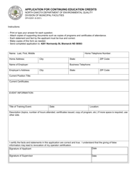 Form SFN62001 Application for Continuing Education Credits - North Dakota, Page 2