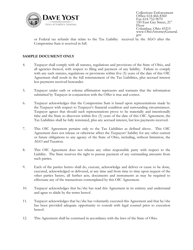 Offer-In-compromise Sample Agreement - Ohio, Page 2