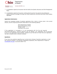 Form ODH6351.12 Nursing Home Change of Operator Application - Ohio, Page 2