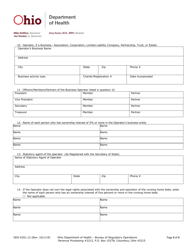Form ODH6351.12 Nursing Home Change of Operator Application - Ohio, Page 4