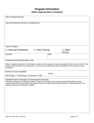 HEA Form 5451 (CE-4) Sewage Treatment Systems Contractor Continuing Education Course Approval Application - Ohio, Page 2